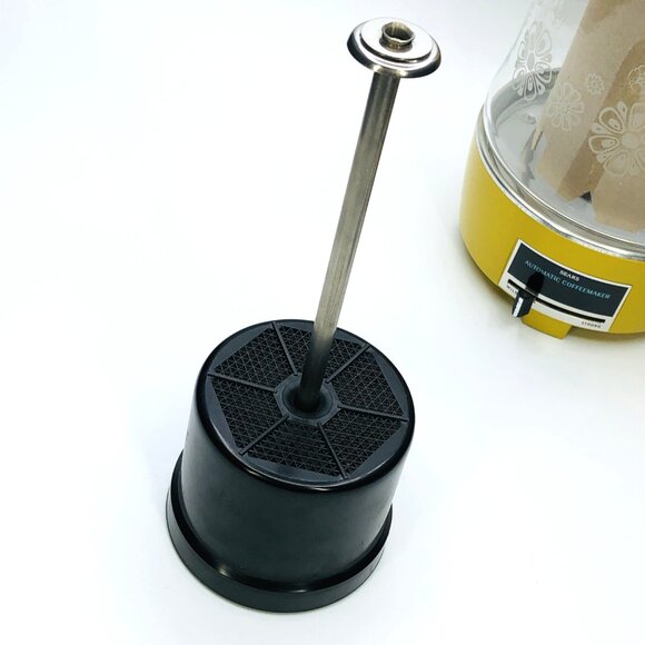 Vintage 70s SEARS ROEBUCK Golden Yellow Automatic Coffeemaker: 10 cup Percolator - Picture 5 of 16